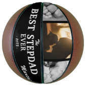 Beste stiefvader ooit Vaderdag Keepsake 3 Foto Basketbal (Verticaal)