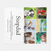 Beste stiefvader stiefpapa definitie 6 foto fleece deken (Voorkant (Horizontaal))
