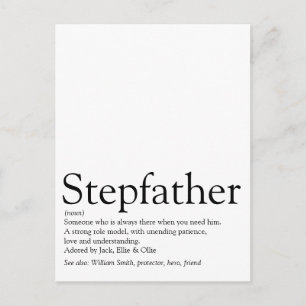 Beste stiefvader ter wereld definitie briefkaart