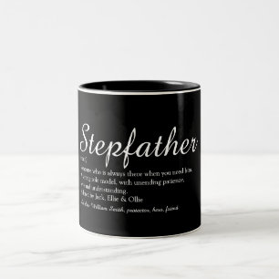 Beste stiefvader ter wereld, definitie script voor tweekleurige koffiemok