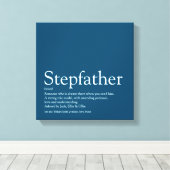 Beste Stiefvader ter Wereld, Definitie Stiefvader Canvas Afdruk (Insitu (Houten vloer))