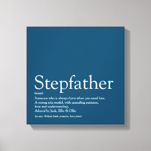 Beste Stiefvader ter Wereld, Definitie Stiefvader  Canvas Afdruk
