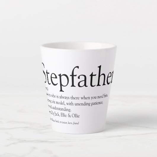 Beste Stiefvader Ter Wereld Ooit, Definitie Stiefv Latte Mok (Voorkant)