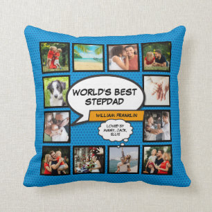 Beste stiefvader ter wereld, stiefvader 12 foto bl kussen