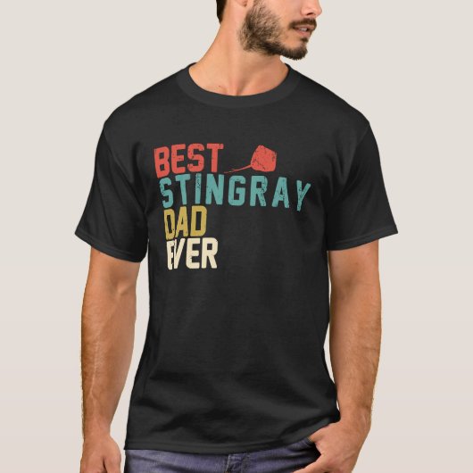 Beste STINGRAY Papa Ever Retro T-shirt (Voorkant)