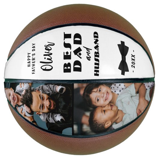 Beste Stropdas voor vader en man, Elegant Basketbal (Voorkant)