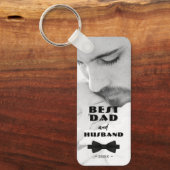 Beste Stropdas voor vader en man, Elegant Foto Sleutelhanger (Voorkant)