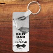 Beste Stropdas voor vader en man, Elegant Foto Sleutelhanger (Achterkant)