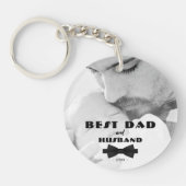 Beste Stropdas voor vader en man, Elegant Foto Sleutelhanger (Voorkant)