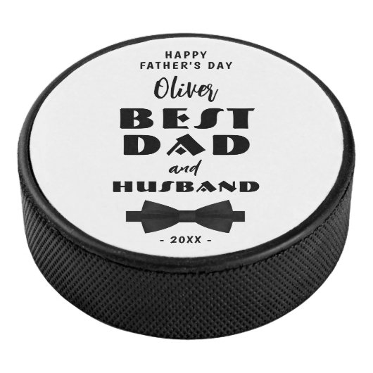 Beste Stropdas voor vader en man, Elegant Hockey Puck (3/4)