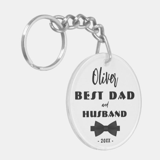 Beste Stropdas voor vader en man, Elegant Sleutelhanger (Voorkant Links)