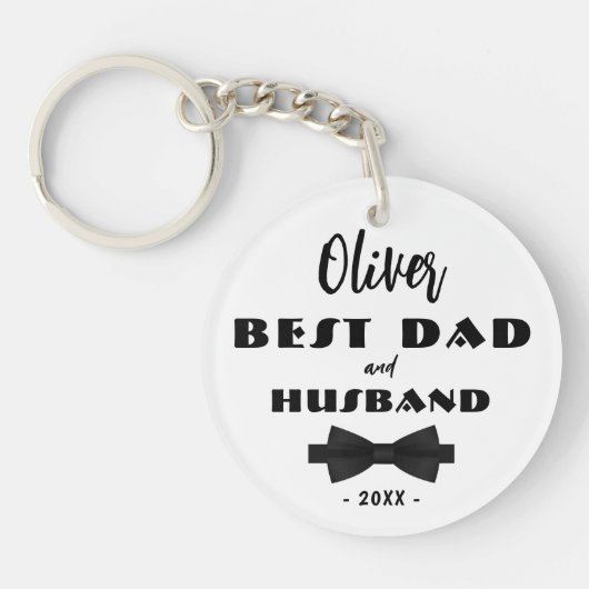 Beste Stropdas voor vader en man, Elegant Sleutelhanger (Voorkant)