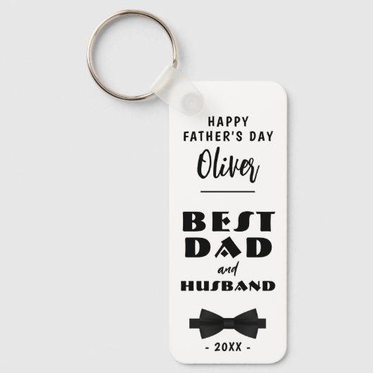 Beste Stropdas voor vader en man, Elegant Sleutelhanger (Voorkant)