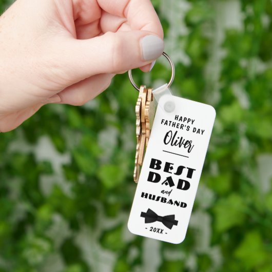 Beste Stropdas voor vader en man, Elegant Sleutelhanger (Hand)