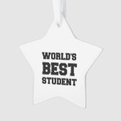 BESTE STUDENT TER WERELD ORNAMENT (voorkant)