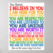 Beste studenten Classroom Poster (Voorkant)