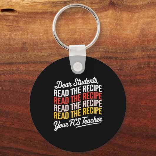 Beste studenten, lees het recept van je FCS-leraar Sleutelhanger (Voorkant)