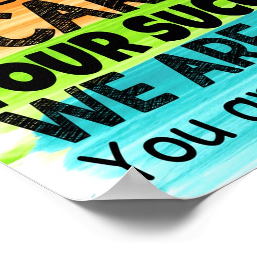 Beste studenten Waterverf Classroom Poster (Hoek)