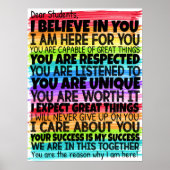 Beste studenten Waterverf Classroom Poster (Voorkant)