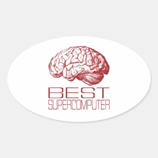 Beste supercomputer ovale sticker (Voorkant)