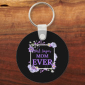 Beste supermam ooit violettekst met violetventilat sleutelhanger (Voorkant)