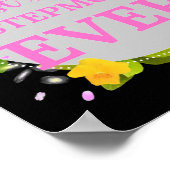 Beste superroze Stepmma-tekst met Oranje stroom Poster (Hoek)