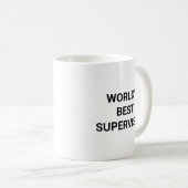 Beste Supervisor Ter Wereld Grappig Collega Cadeau Koffiemok (Voorkant rechts)