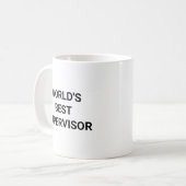 Beste Supervisor Ter Wereld Grappig Collega Cadeau Koffiemok (Voorkant links)