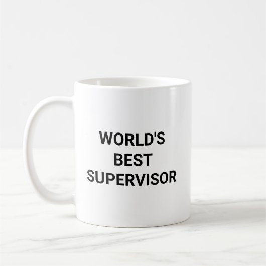 Beste Supervisor Ter Wereld Grappig Collega Cadeau Koffiemok (Links)