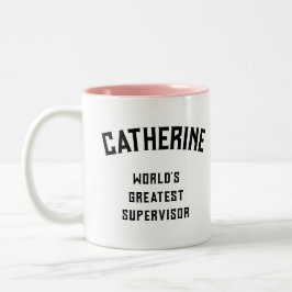 Beste supervisor ter wereld tweekleurige koffiemok
