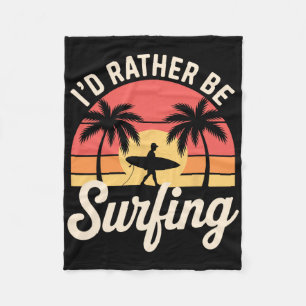 Beste surf kunst voor mannen vrouwen surfer surfen fleece deken