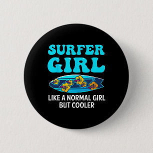 Beste surf kunst voor meisjes vrouwen strand surfe ronde button 5,7 cm
