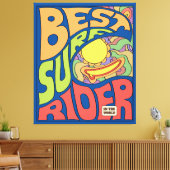 Beste Surf ooit Poster Canvas Afdruk (Insitu (Woonkamer))