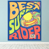 Beste Surf ooit Poster Canvas Afdruk (Insitu (Houten vloer))