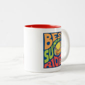 Beste Surf ooit Poster Tweekleurige Koffiemok (Voorkant rechts)