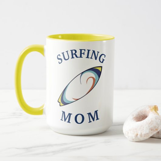 Beste "SURFEN MAM" ooit! Moederdag Mok (Met donut)
