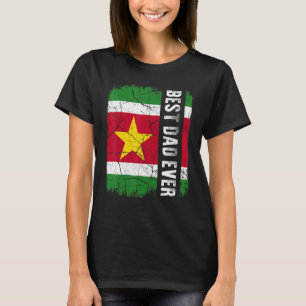 Beste Surinaamse vader ooit Suriname Vlag Da T-shirt