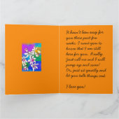 Beste sympathie/steun Floral Wenskaart Kaart (Binnen)