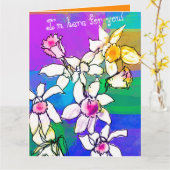 Beste sympathie/steun Floral Wenskaart Kaart (Gele Bloem)