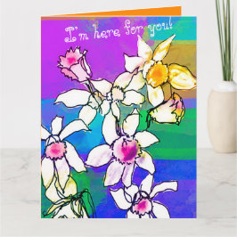 Beste sympathie/steun Floral Wenskaart Kaart