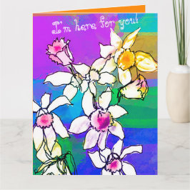 Beste sympathie/steun Floral Wenskaart Kaart
