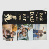 Beste T-shirt Rex Dad door Par 3 Foto Grappig Golfhanddoek (Horizontaal)