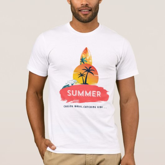 beste t-shirt zomervibes Chasing Waves T-shirt (Voorkant)