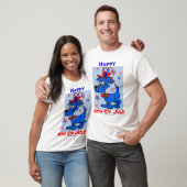 BESTE T-SHIRTS - 4 JULI BLUE DOG PATRIOT (Unisex)