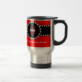 Beste TACHERMonogram en Aangepaste naam V08 RED Reisbeker
