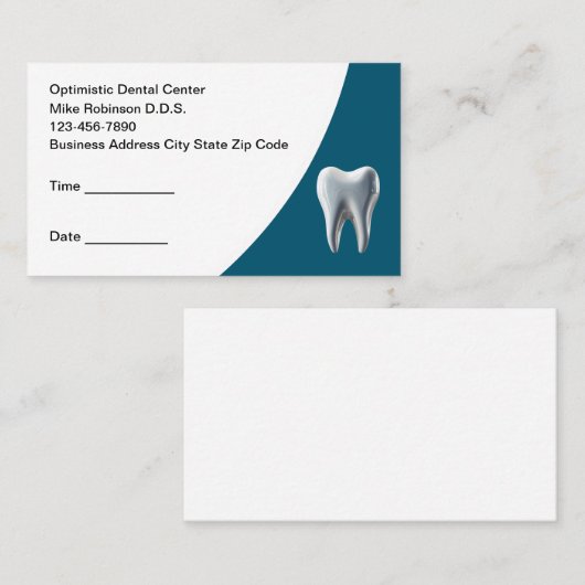 Beste Tandarts Budget Afspraakkaarten Afsprakenkaartje (Voorkant / Achterkant)