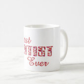 Beste tandarts ooit tanden lippen typografie koffiemok (Voorkant rechts)