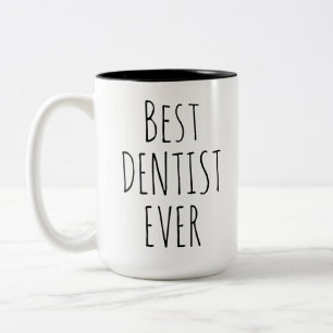 Beste Tandarts Ooit   Verjaardags- of Kerstcadeau  Tweekleurige Koffiemok