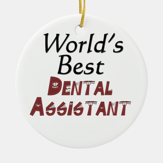 Beste tandarts ter wereld keramisch ornament (Voorkant)