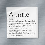 Beste tante aller tijden, definitie van tante magneet<br><div class="desc">Personaliseer voor je speciale, favoriete tante om een uniek cadeau te maken. Een perfecte manier om haar elke dag te laten zien hoe geweldig ze is. Ontworpen door Thisisnotme©</div>